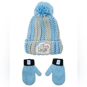 Paw Patrol Toddler Boys Knit Beanie Hat & Gloves Set, One Size